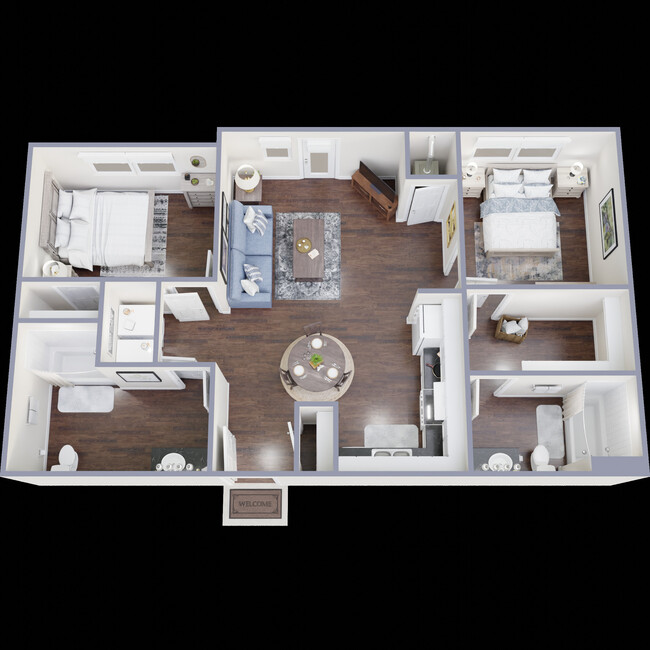 Baxter Floorplan - 2 Bed x 2 Bath - Westlake Heights