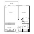 1 Bedroom 1 Bathroom w/ Patio/Balcony