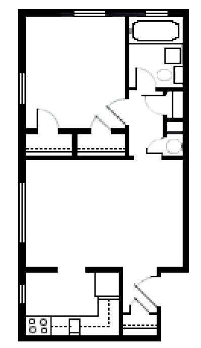 1BR/1BA - Plaza Hill Manor Apartments