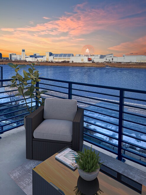 Spacious balconies & terraces with waterfront views in select residences - The Waverton