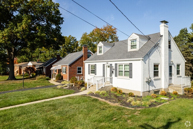 Many locals live in cape cod and bungalow style houses in Blue Ash.