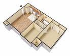 2 Bedroom, 1 Bath