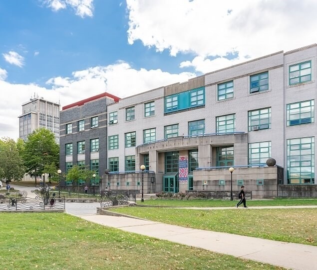 The Goodwin Ternbach Museum is located on the fourth floor of Paul Klapper Hall