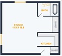 Studio, 1 Bath Model