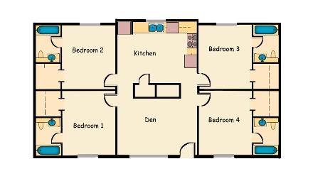 Plano de planta - University Suites