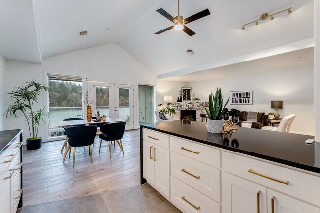 Kitchen, dining and living rooms - 525 SE Marion St