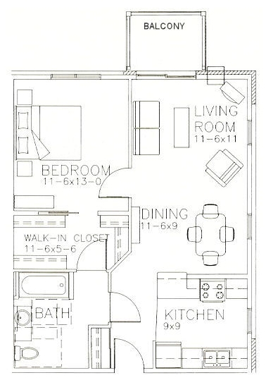 1BR/1BA - Adams on 7th Apartments