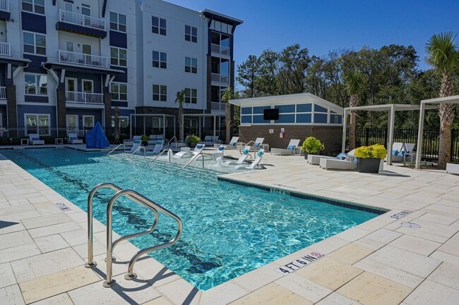 Sparkling Swimming Pool at Hawthorne at Indy West in Wilmington, NC - Hawthorne at Indy West