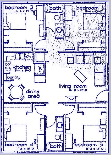 4HAB/2BA - STUDENTS ONLY - College Square Apartments