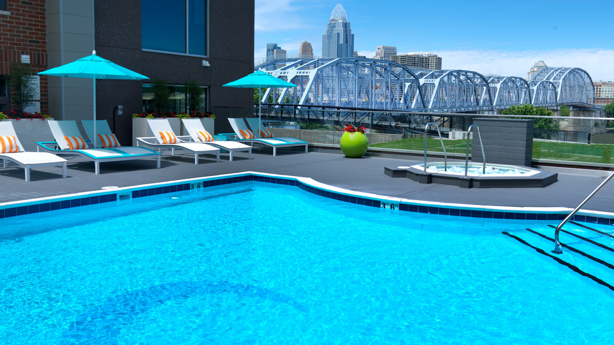 Cincy Skyline - Aqua on the Levee