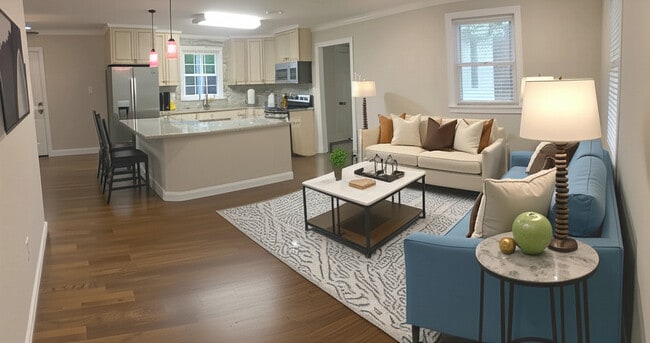 Área de estar, concepto de piso abierto - 4922 Baylor Dr