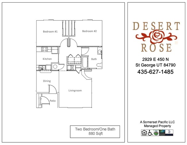 Plano de planta - Desert Rose Apartments