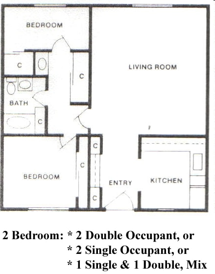 2BR/1BA - Woodbridge Village Apartments