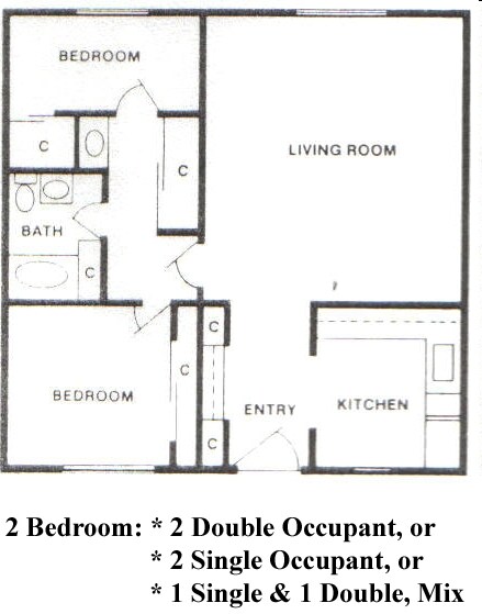 2HAB/1BA - Woodbridge Village Apartments