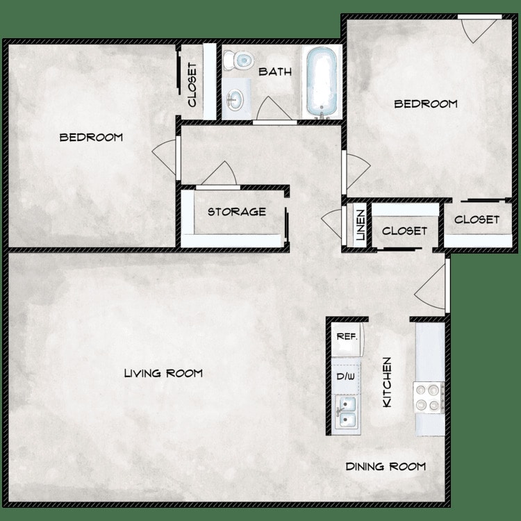 Premier Garden Apartments – 2 Bedroom Garden - Fully Remodeled