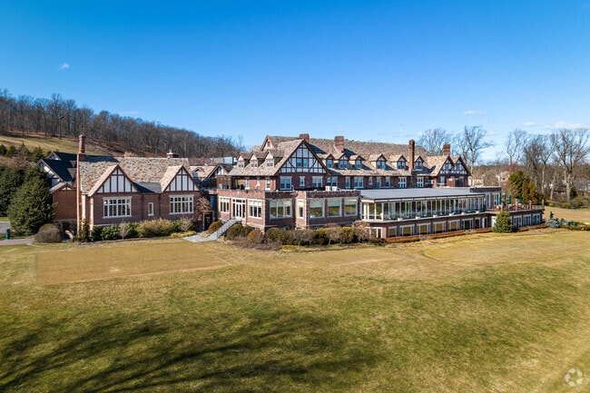 Baltusrol Golf Club’s iconic half-timbered clubhouse stands as a Springfield landmark.