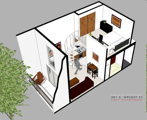 1BR/1BA - 201 S. Wright St., Champaign