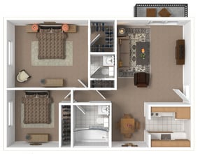 2br layout v2.png - The Views of Mt Airy
