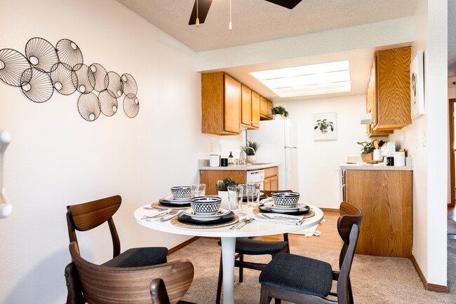 Ceiling fans in dining room - Westview Terrace