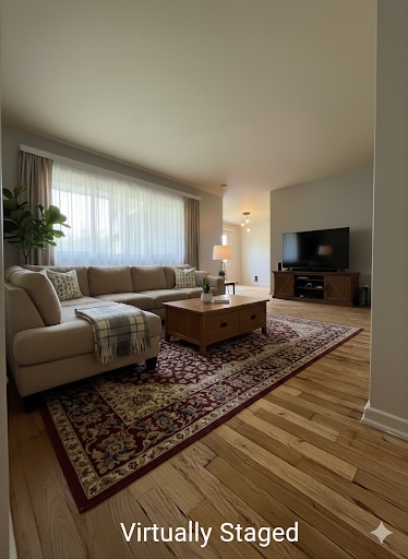 Living Room Virtually Staged - 1608 W 11th St