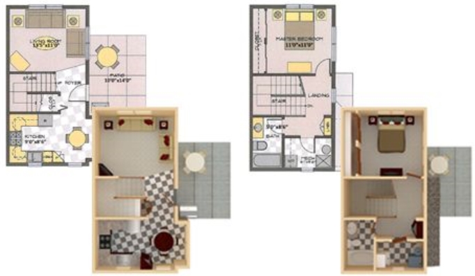 1BR/1BA - Park Place Townhomes