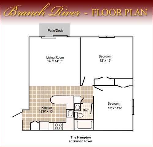 2BR/1BA - Branch River