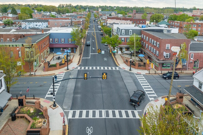 Downtown Elizabethtown is a bustling intersection.