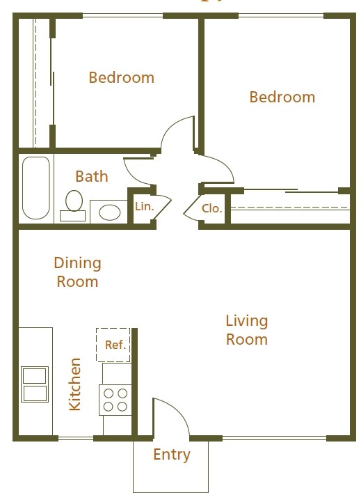 2HAB/1BA - Garden View
