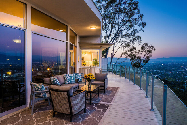 Upper Level Deck at Dusk - 3212 Wrightwood Dr