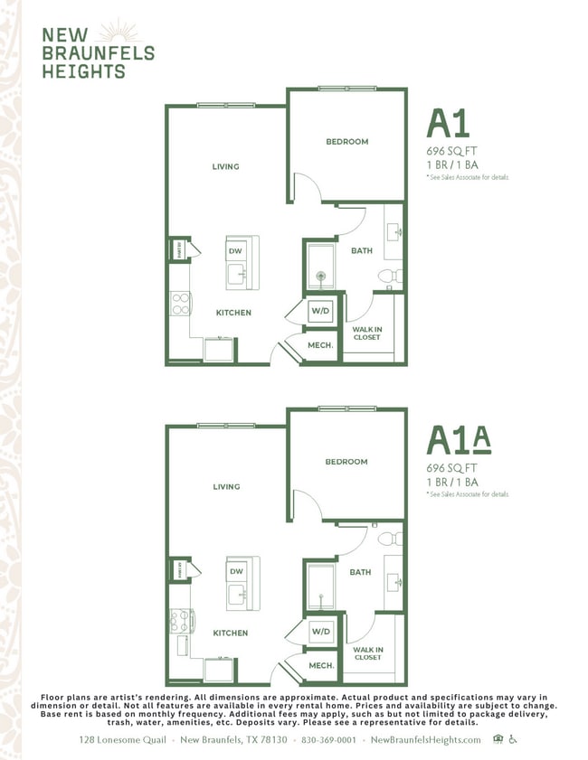 Plano de planta - New Braunfels Heights