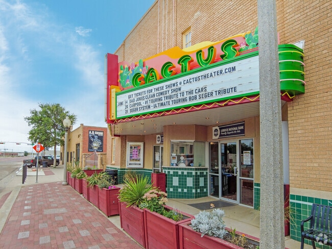 Catch a flick at the historic Cactus Theater in nearby downtown Lubbock.