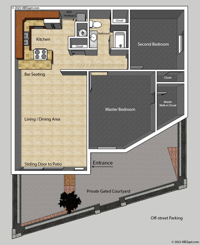 Apt B Layout - 5340 Heritage Way NE
