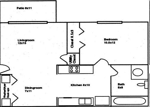 1HAB/1BA - Holly Ridge Apartments