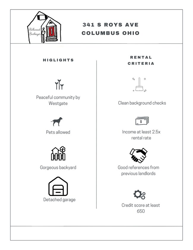 Características y criterios de alquiler - 341 S Roys Ave