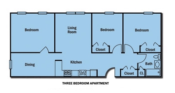 3BR/1BA - Port Watson Commons Apartments