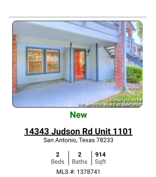 14343 Judson Rd, San Antonio, TX 78233 Townhouse for Rent in San