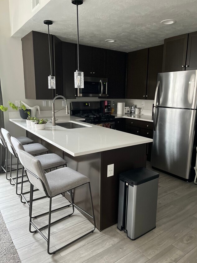 Kitchen w new stainless appliances - 6785 N 2200 W