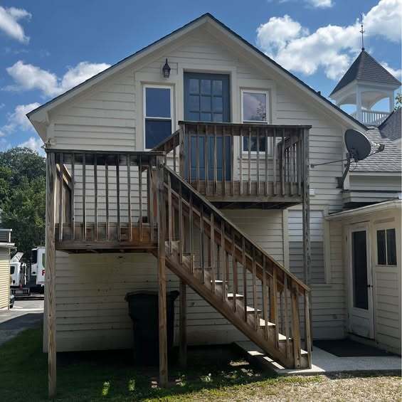 Back entrance with deck - 10 Elm St