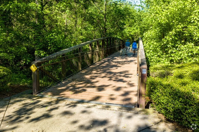 The bridge on the Harold B. Eachern Greenway provides beautiful views of the water.