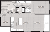 A3 - 1 Bedroom / 1 Bath