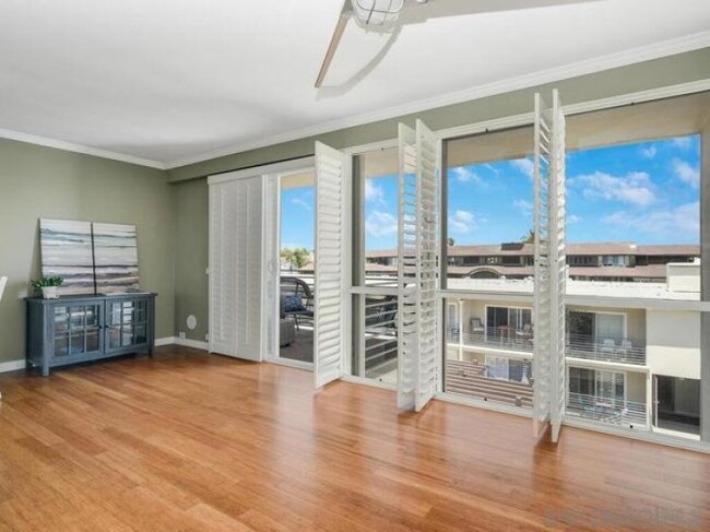 Family room and its view (condo is now carpeted) - 1021 Scott St