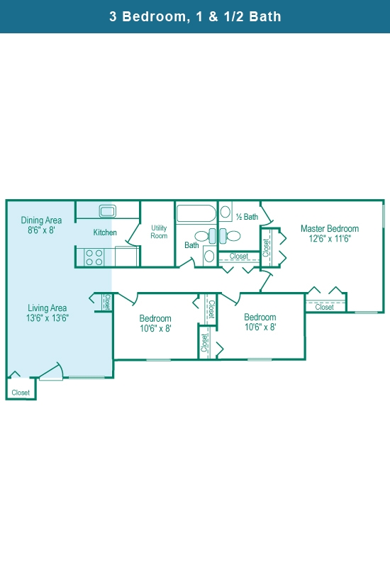 3BR/1.5BA - Village at Mitchell Pond