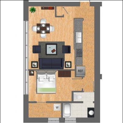 1 Bedroom - Roland E. Cook Lofts