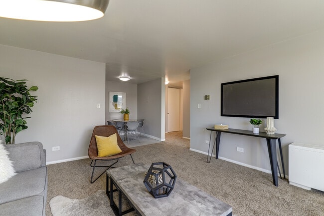 Living room is large and opens to dining area - Vida Apartments