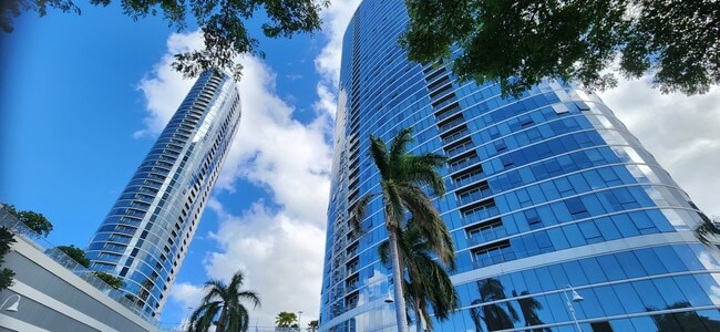 Looking up from West Tower guest parking - 1288 Kapiolani Blvd