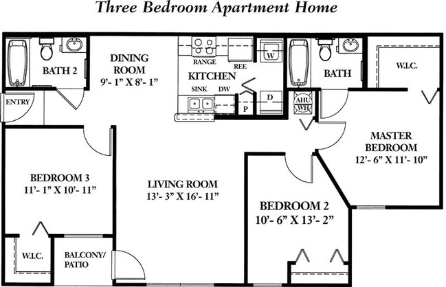 3 habitaciones - Charleston Place Apartments