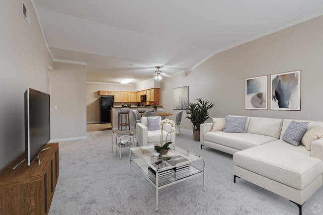 Una vista desde la sala de estar a la cocina. - Oak Park