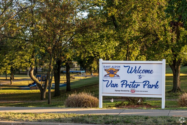 Relax after work at beautiful Van Peter Park in East Alton.