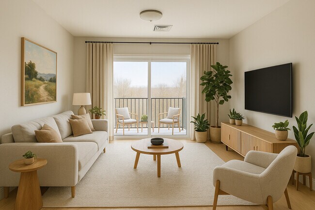 Ejemplo de renderizado con muebles - Clock Tower Square