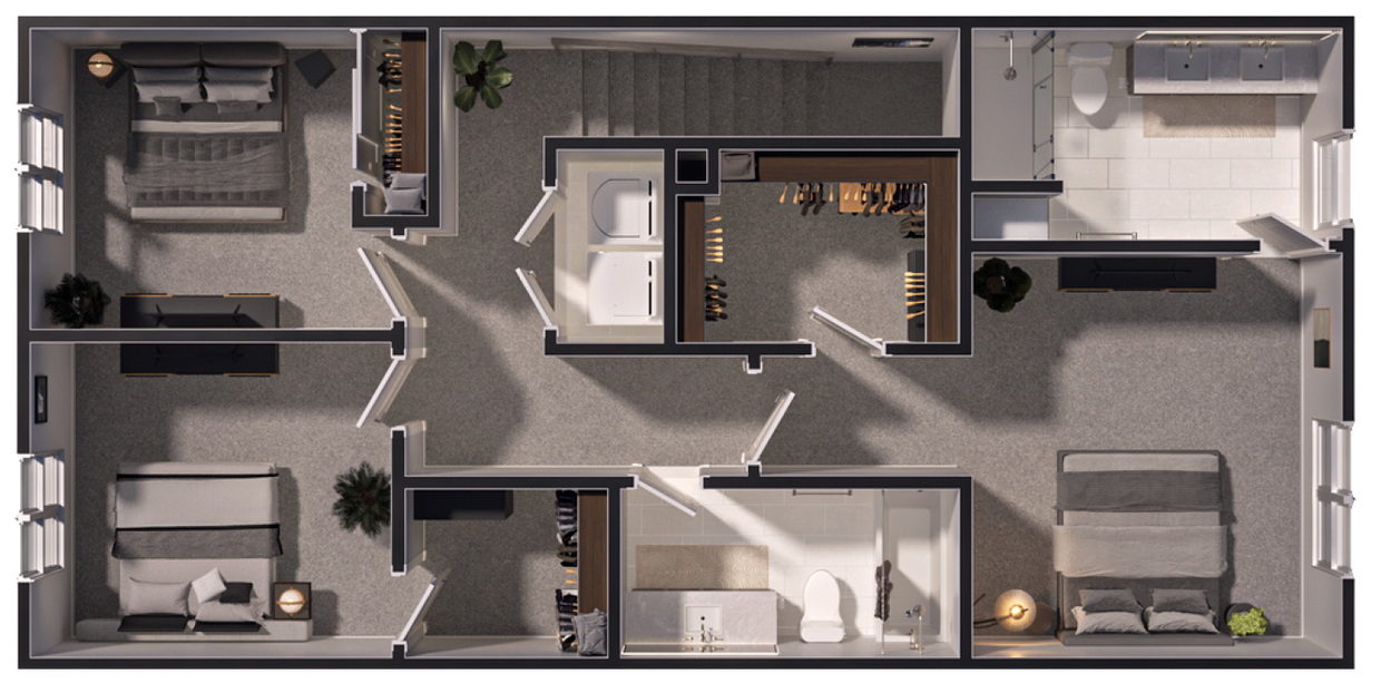 Plano de planta - Elevate Townhomes